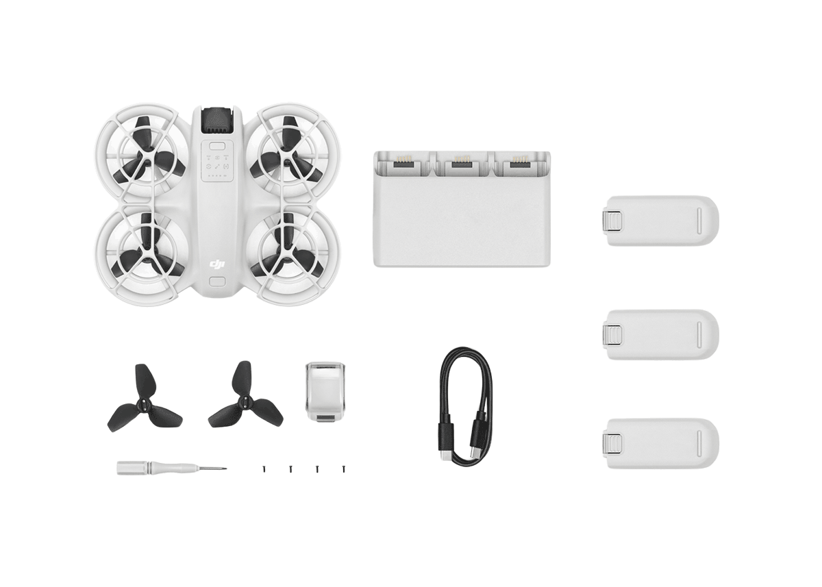 DJI Neo Combo - Palm-Sized 4K Stabilized Video Drone with 3 Batteries