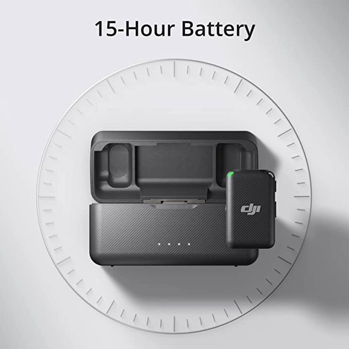 DJI Mic (2TX+1RX+Charging Case) Microphone 250m (820 ft.) Range 15-Hour Battery